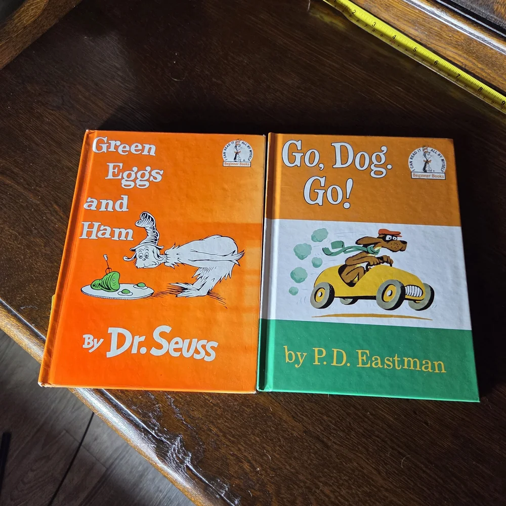 Dr. Seuss Orange Cover Green Accents Hardcover Book